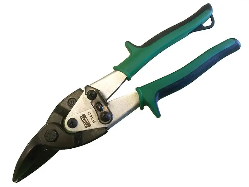 Bahco MA411 Tesoura de Aviação Verde, Corte Direito, 250mm