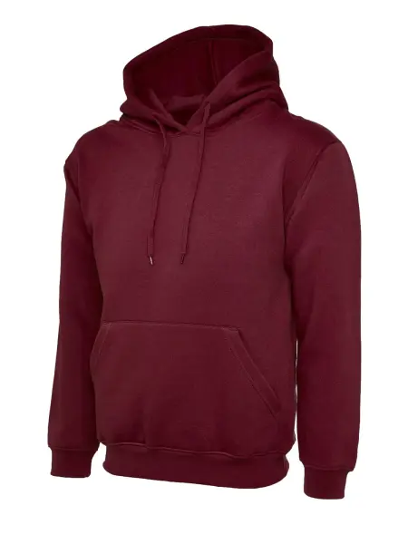 Uneek - Sweatshirt Berhood Uniseks Klasik - 50% Poliester 50% Kapas - Merah Mar