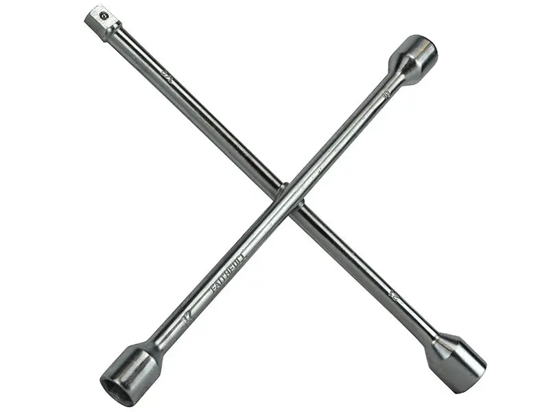 Faithfull מפתח גלגלים 4 כיוונים, מצופה בכרום, 14 אינץ'