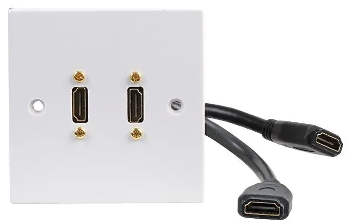 Pro Signal - Plaque murale AV 1 poste avec 2 entrées HDMI femelle (vertical)