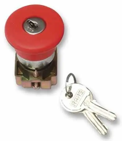 RAAS 22mm 非常停止ボタン キーリリース式 SPST-NC