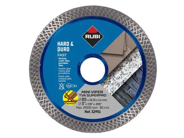 RUBI TVA 85 SUPERPRO Mini Turbo Viper Diamond Blade 85mm