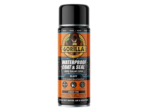 Gorilla Glue - Sprae Cumhdaigh Dhí-uisce & Séalaithe, Dubh, 450ml
