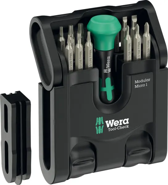 Wera Tool-Check Modular Micro 1 Precision Bit Screwdriver Set, 21-Piece
