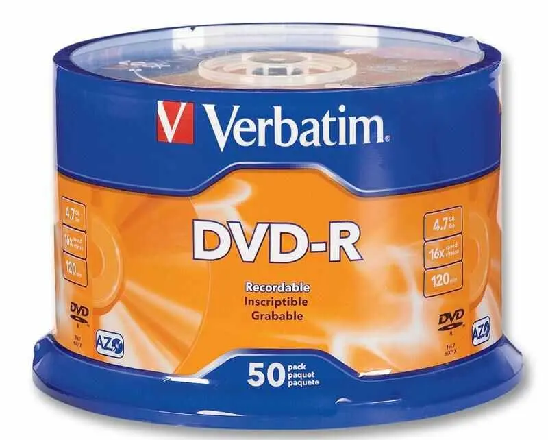 Verbatim - DVD-R vierges 16x, Argent Mat, 4,7 Go, Pack de 50