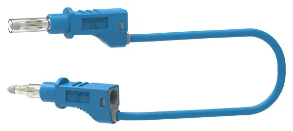 Multicomp Pro 4mm Stacking Retractable Sleeve Banana Plug to Plug Patchcord - Blue