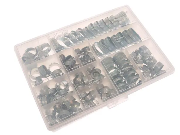 Jubilee Hose Clips Workshop Pack - 143 Assorted Mild Steel Clips
