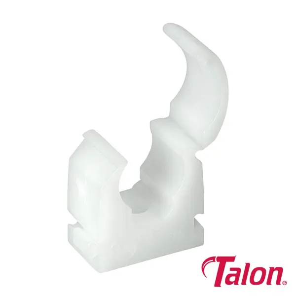 Talon Enkele Scharnierende Klem, Wit, 15mm (100 Stuks)