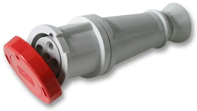 PRO POWER 63A 415V 케이블 장착형 CEE 소켓, 3P+E, 레드, IP67