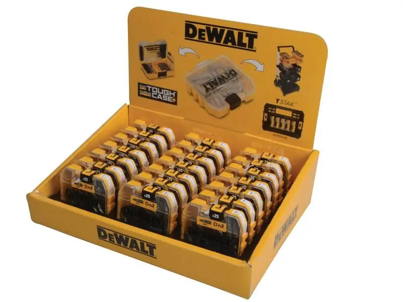 Mèches Pozi standard DeWALT PZ2, 25 mm, boîte de 525