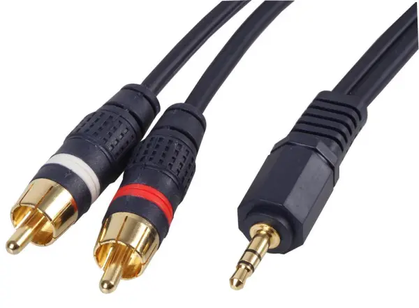 PRO SIGNAL 3.5mm 스테레오 오디오 케이블 (2x RCA), 2m, 블루