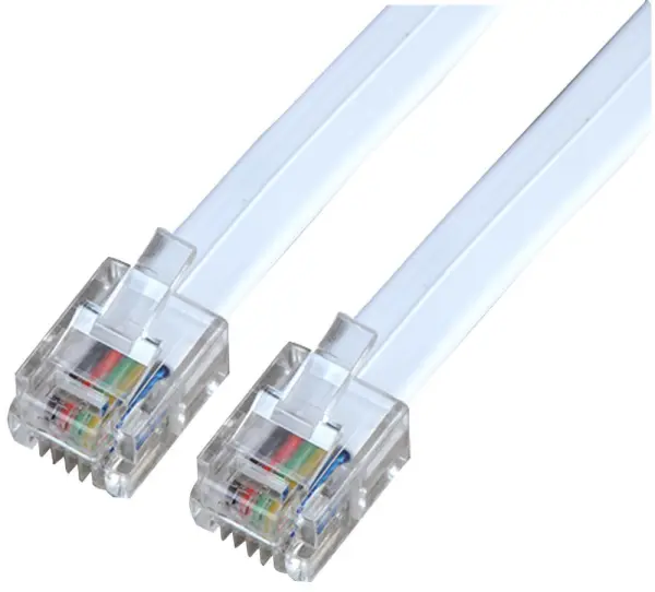 PRO SIGNAL RJ12-RJ12 電話ケーブル 5m ホワイト