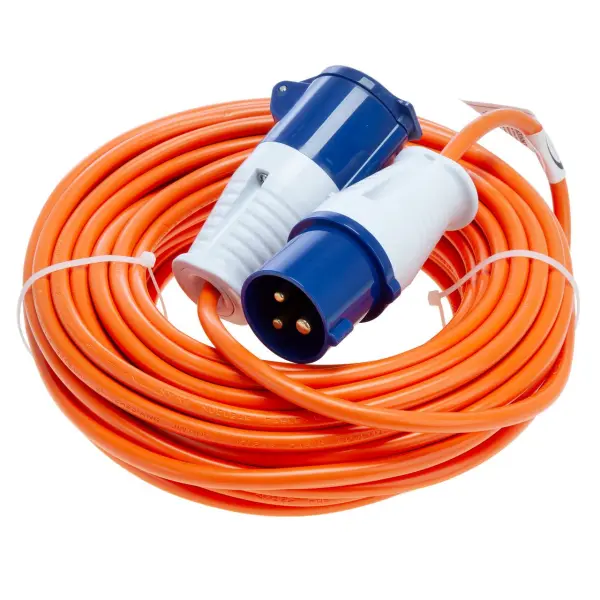 Connexion 25m 16A Caravan Extension Lead, 1.5mm Orange Cable, 240V