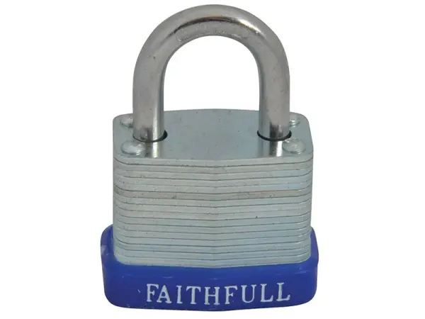 Faithfull Laminated Steel Padlock, 30mm, 3 Keys