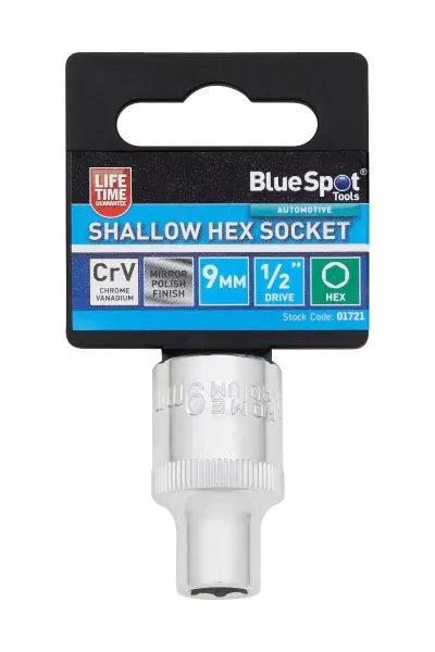 Blue Spot Tools Soket Enam Segi Cetek 9mm 1/2 Drive