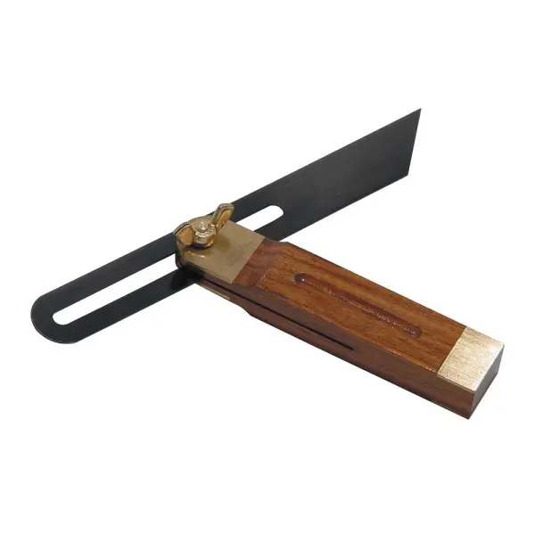 Silverline Adjustable Bevel, Hardwood & Brass, 190mm
