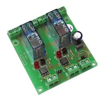 CEBEK - Papan Relay 24V 2 Input dengan 2 Output Double Pole Bebas