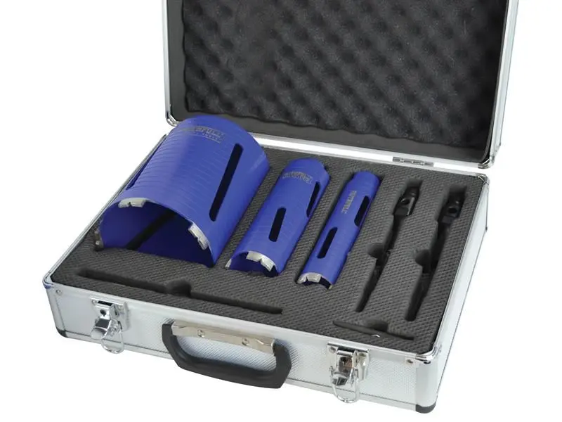 Faithfull Σύνολο Βαθμονομημένων Κορών Diamond Core Drill Kit, 7-τεμάχια, Αγγλ.Μ
