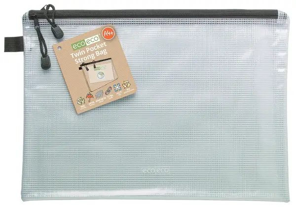 ECO-ECO A4+ Recycled Twin Pocket Strong Bag 360x254mm