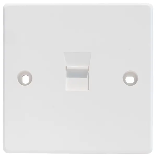 1 Gang Shuttered Faceplate for 1 Keystone Module, White