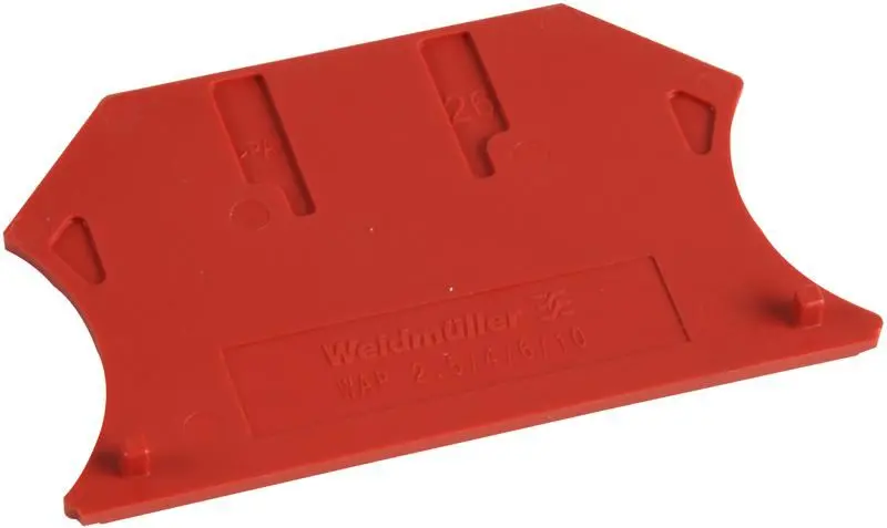 WEIDMULLER DIN Rail End Plate, Red
