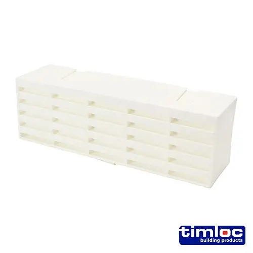 Timco Timloc Airbrick, Plastic, White, 215 x 69 x 60mm (20 Pieces)