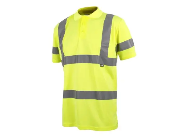 Polo haute visibilité Scan, Jaune, Taille L (42 po), classe EN 20471 Niveau 2