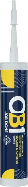 OB1 Weiß - Universeller Bau-Silikon Dichtstoff & Kleber wasserdicht