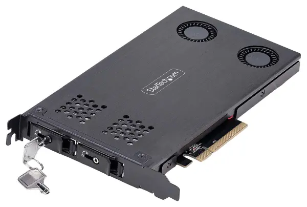 StarTech.com Dual Bay M.2 NVMe SSD PCIe Mobile Rack