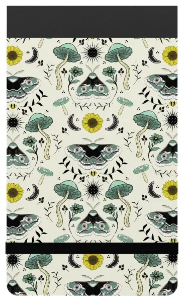 SILVINE Elasticated Pocket Notebook, Lined, 160 Pages, Green & White