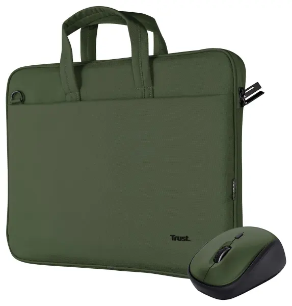 TRUST - Bologna Eco 16 Laptop Bag & Wireless Mouse Set - Green