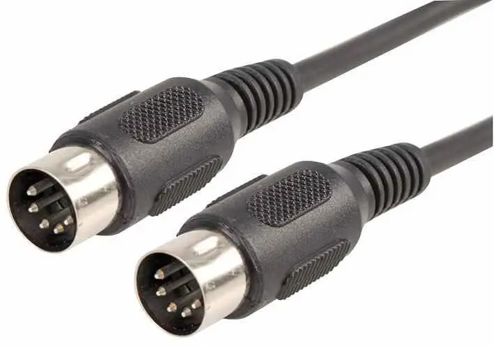Pro Signal Cavo DIN 5 Pin 180° da Plug a Plug, 3m, Nero