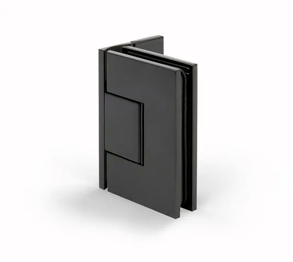 Bohle System Zawiasów Szklanych Drzwi Prysznicowych Bilbao Premium - Czarny Mat