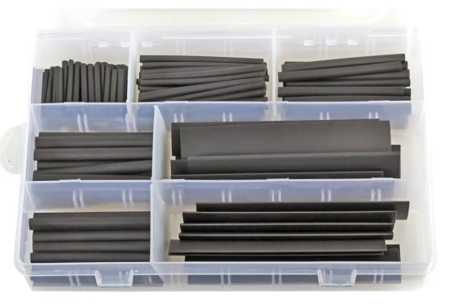 PRO POWER 2:1 Black Wall Heat Shrink Kit, 150 Sleeves