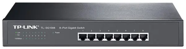 TP-Link Lascthuas 8-Port Gigabit Ethernet, Deasc/Suiteáil Rac