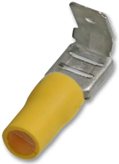 PRO POWER Piggy Back Crimp Terminals 24A 6.3mm, Yellow, Pack of 100