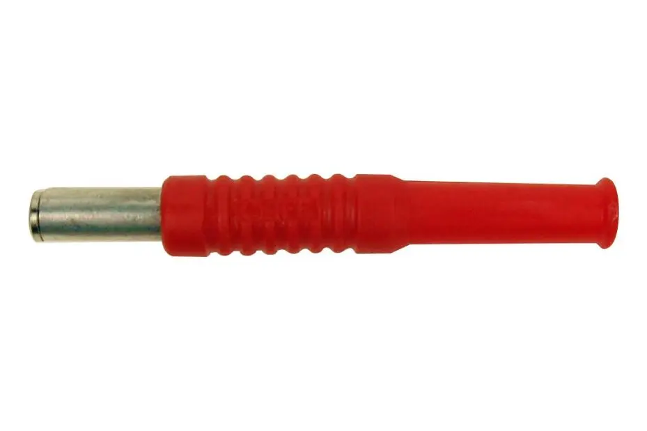 Cliff 4mm Shrouded Banana Plugs, 10A, Red (Pack of 5)