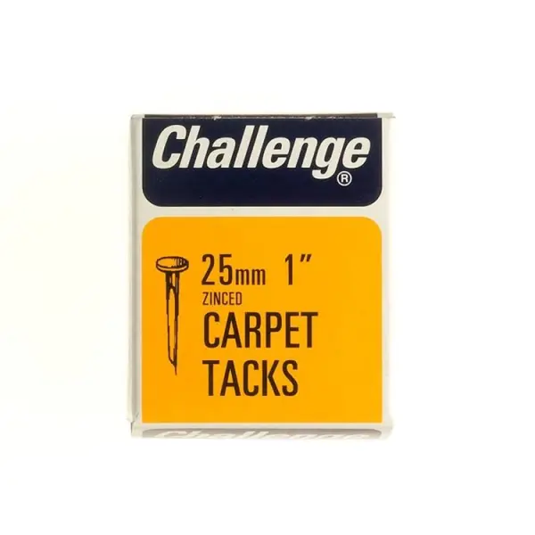 Challenge Zinc Plated Carpet Tacks 25mm 40g