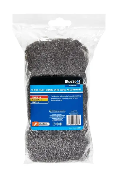 Blue Spot Tools 12件多级钢丝绒套装