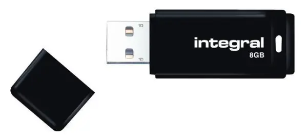 INTEGRAL 黑色 USB 2.0 手指 8GB