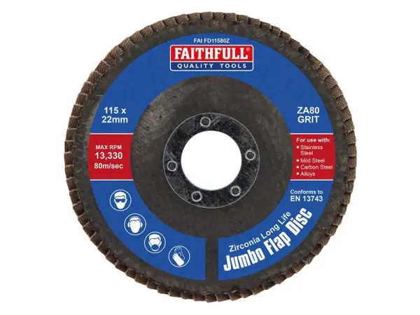 Faithfull ジルコニア スーパーフラップディスク ZA80 115mm