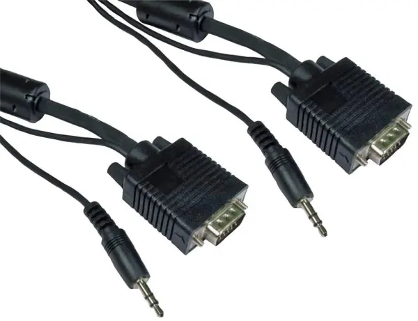 RARAION Cable SVGA Macho a Macho con Audio, 15m