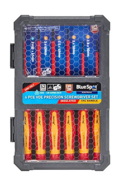 Blue Spot Tools 6件绝缘精密螺丝刀套装
