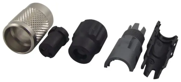 Connecteur femelle BINDER 2 contacts M9 à verrouillage, 125V 4A