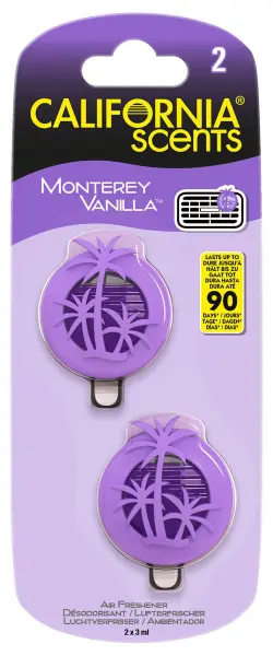 California Scents Mini Diffusers Air Freshener, Pack of 2, Monterey Vanilla