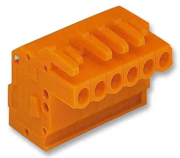 WAGO - Connecteur Femelle 6 Pôles Clamp Cage, Pas de 5,08mm