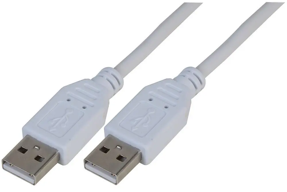 PRO SIGNAL USB 2.0 A Male to A Male Cable, 1m White