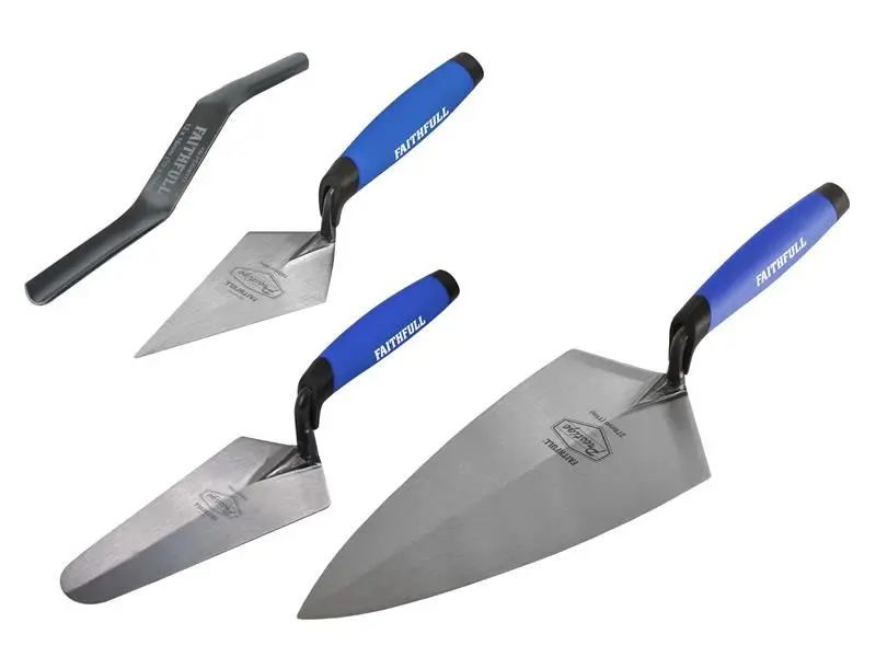 Faithfull Prestige Professional 4-Piece Brick Trowel Set