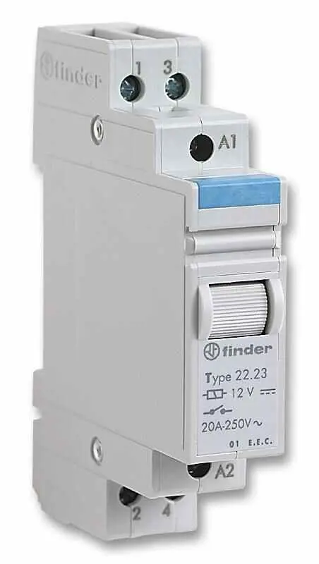 FINDER Relè Modulare Bipolare, 1NO + 1NC, 12V DC