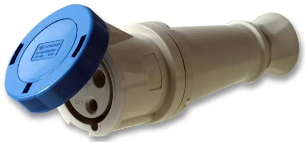 PRO POWER 63A 2P+E CEE Socket, IP67, Blue, 240V
